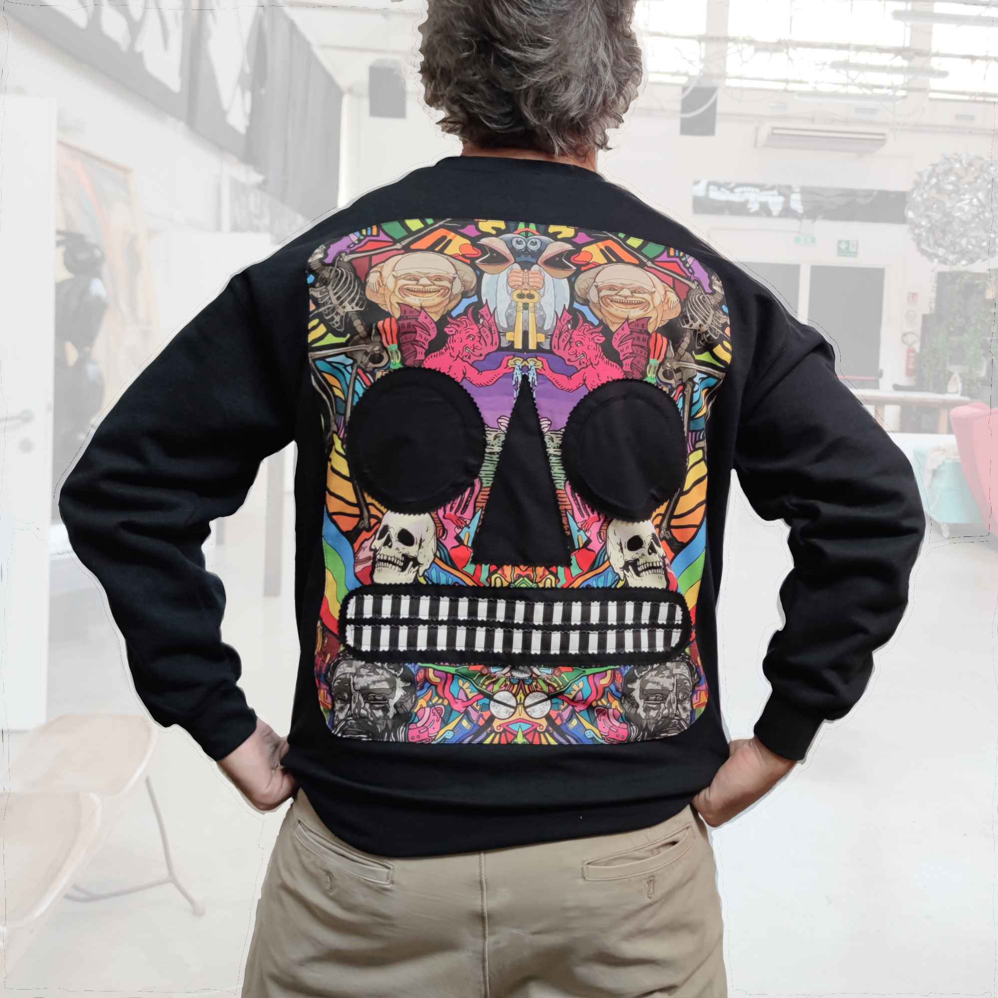 Felpa Nera Life and Death - OG - Back - Black - immagine 8