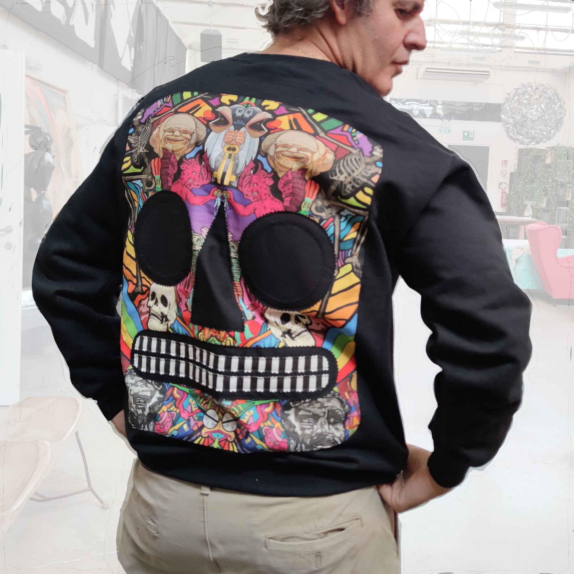 Felpa Nera Life and Death - OG - Back - Black - immagine 9