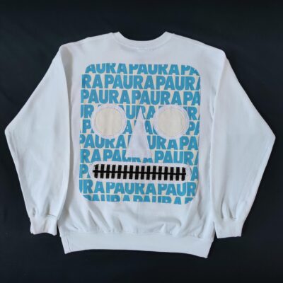 PAURA - Light Blue on White - Back - White
