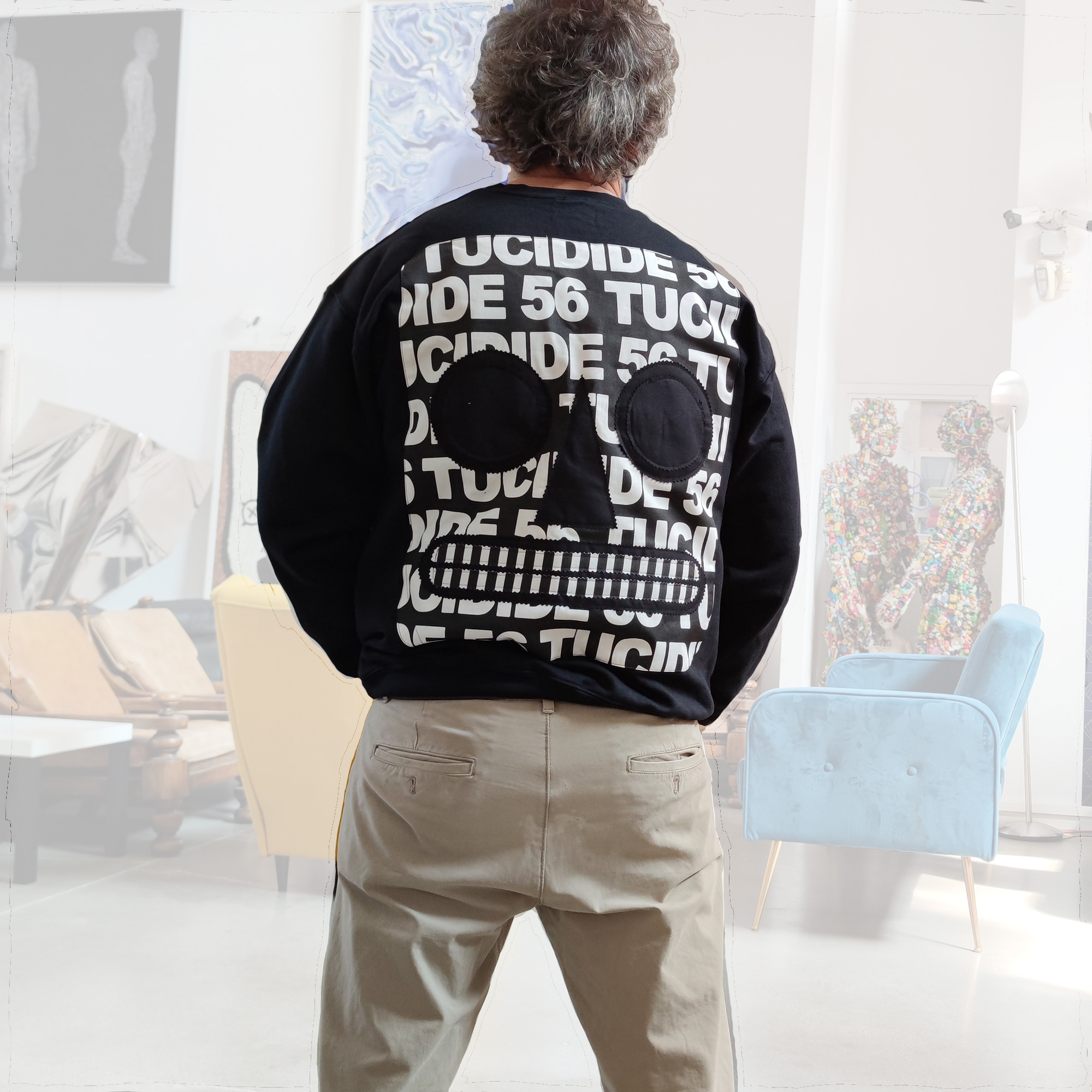 TUCIDIDE 56 - White on Black - Back - Black - immagine 8